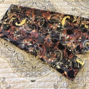 Lularoe Leggings One Size - Grey Paisley